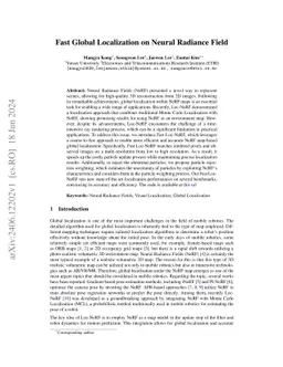 Fast Global Localization on Neural Radiance Field