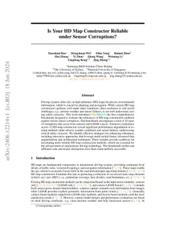Is Your HD Map Constructor Reliable under Sensor Corruptions?