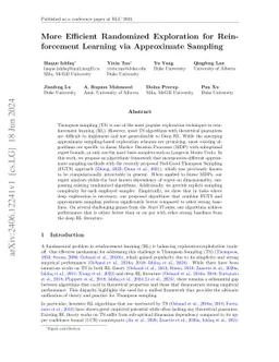 More Efficient Randomized Exploration for Reinforcement Learning via
  Approximate Sampling