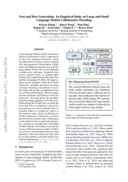 Fast and Slow Generating: An Empirical Study on Large and Small Language
  Models Collaborative Decoding