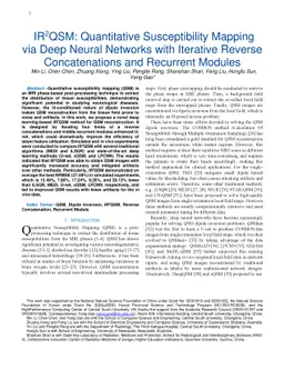 IR2QSM: Quantitative Susceptibility Mapping via Deep Neural Networks
  with Iterative Reverse Concatenations and Recurrent Modules
