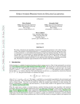 Structured Prediction in Online Learning