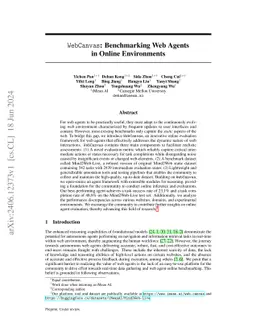 WebCanvas: Benchmarking Web Agents in Online Environments