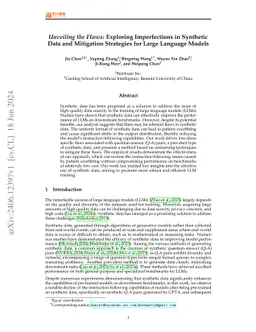 Unveiling the Flaws: Exploring Imperfections in Synthetic Data and
  Mitigation Strategies for Large Language Models