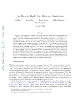 Fast Rates for Bandit PAC Multiclass Classification