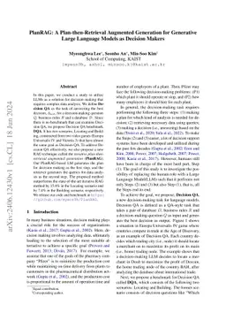 PlanRAG: A Plan-then-Retrieval Augmented Generation for Generative Large
  Language Models as Decision Makers