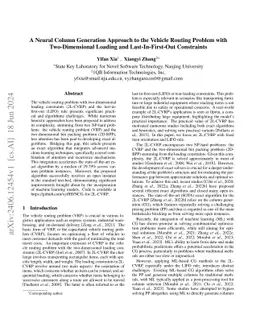 A Neural Column Generation Approach to the Vehicle Routing Problem with
  Two-Dimensional Loading and Last-In-First-Out Constraints
