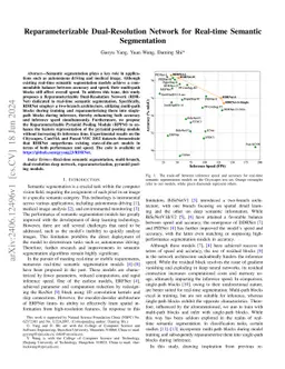 Reparameterizable Dual-Resolution Network for Real-time Semantic
  Segmentation