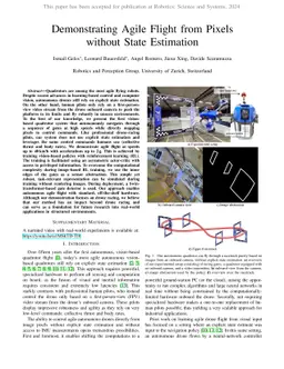 Demonstrating Agile Flight from Pixels without State Estimation