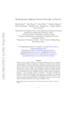 Evolutionary Spiking Neural Networks: A Survey