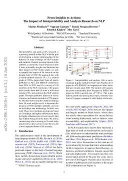 From Insights to Actions: The Impact of Interpretability and Analysis
  Research on NLP