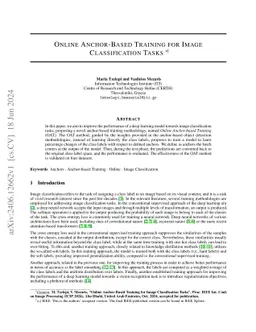 Online Anchor-based Training for Image Classification Tasks