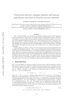 Contraction rates for conjugate gradient and Lanczos approximate
  posteriors in Gaussian process regression