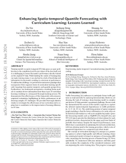 Enhancing Spatio-temporal Quantile Forecasting with Curriculum Learning:
  Lessons Learned