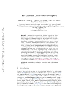 Self-Localized Collaborative Perception