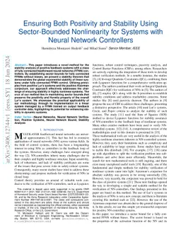Ensuring Both Positivity and Stability Using Sector-Bounded Nonlinearity
  for Systems with Neural Network Controllers