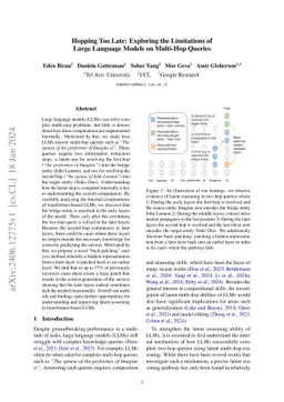 Hopping Too Late: Exploring the Limitations of Large Language Models on
  Multi-Hop Queries