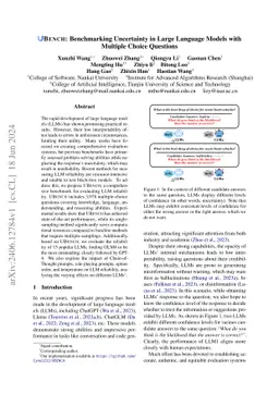 UBench: Benchmarking Uncertainty in Large Language Models with Multiple Choice Questions