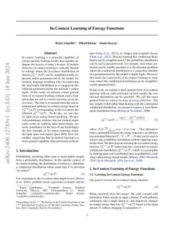 In-Context Learning of Energy Functions