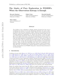 The Limits of Pure Exploration in POMDPs: When the Observation Entropy
  is Enough
