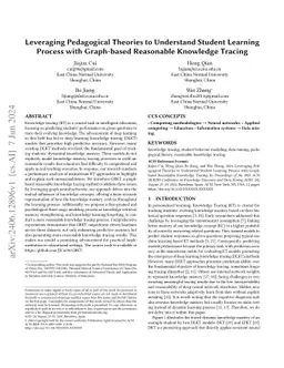 Leveraging Pedagogical Theories to Understand Student Learning Process
  with Graph-based Reasonable Knowledge Tracing