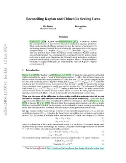 Reconciling Kaplan and Chinchilla Scaling Laws