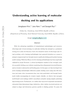 Understanding active learning of molecular docking and its applications