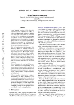 Current state of LLM Risks and AI Guardrails