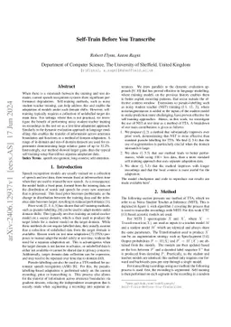 Self-Train Before You Transcribe