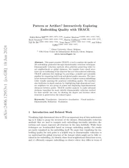 Pattern or Artifact? Interactively Exploring Embedding Quality with
  TRACE