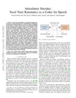 Articulatory Encodec: Coding Speech through Vocal Tract Kinematics