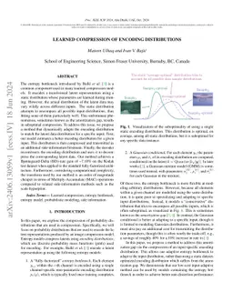 Learned Compression of Encoding Distributions
