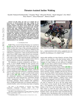 Thruster-Assisted Incline Walking
