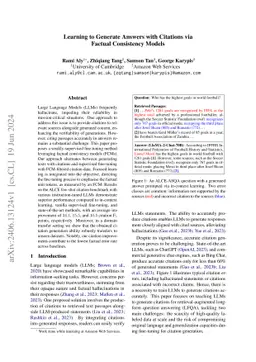 Learning to Generate Answers with Citations via Factual Consistency
  Models