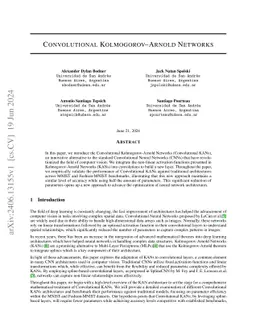 Convolutional Kolmogorov-Arnold Networks