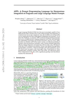APPL: A Prompt Programming Language for Harmonious Integration of
  Programs and Large Language Model Prompts