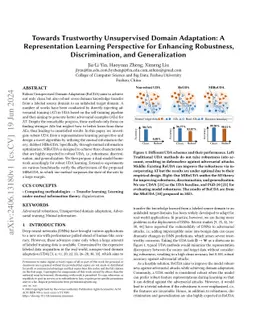 Towards Trustworthy Unsupervised Domain Adaptation: A Representation
  Learning Perspective for Enhancing Robustness, Discrimination, and
  Generalization