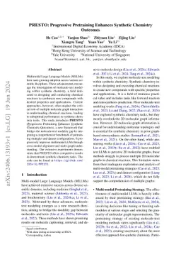 PRESTO: Progressive Pretraining Enhances Synthetic Chemistry Outcomes