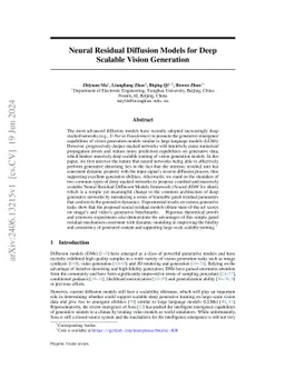 Neural Residual Diffusion Models for Deep Scalable Vision Generation