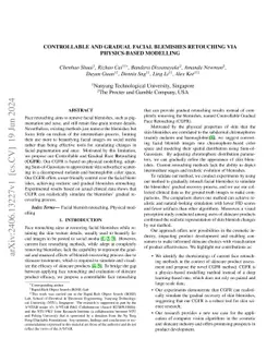Controllable and Gradual Facial Blemishes Retouching via Physics-Based
  Modelling