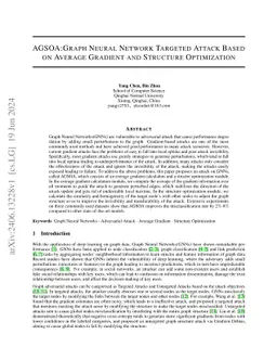 AGSOA:Graph Neural Network Targeted Attack Based on Average Gradient and
  Structure Optimization