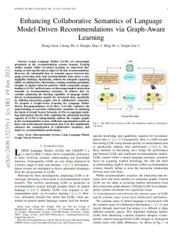 Enhancing Collaborative Semantics of Language Model-Driven
  Recommendations via Graph-Aware Learning
