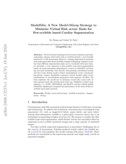 ModelMix: A New Model-Mixup Strategy to Minimize Vicinal Risk across
  Tasks for Few-scribble based Cardiac Segmentation