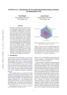 GSR-BENCH: A Benchmark for Grounded Spatial Reasoning Evaluation via
  Multimodal LLMs