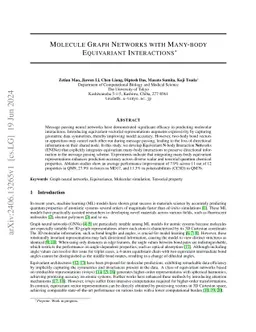 Molecule Graph Networks with Many-body Equivariant Interactions