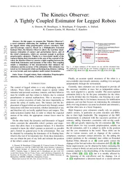 The Kinetics Observer: A Tightly Coupled Estimator for Legged Robots