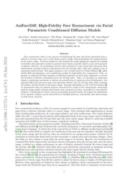 AniFaceDiff: High-Fidelity Face Reenactment via Facial Parametric
  Conditioned Diffusion Models