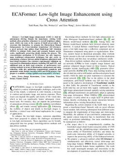 ECAFormer: Low-light Image Enhancement using Cross Attention