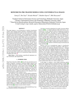 Reinforcing Pre-trained Models Using Counterfactual Images