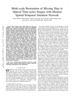 Multi-scale Restoration of Missing Data in Optical Time-series Images
  with Masked Spatial-Temporal Attention Network